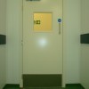 Single fire door with vision panel